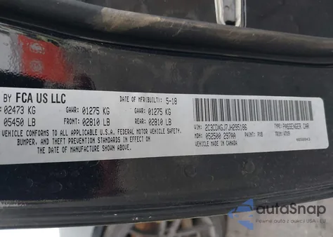 2018 Dodge Charger R/T Scat Pack Rwd из США, поврежденный, VIN 2C3CDXGJ7JH295186